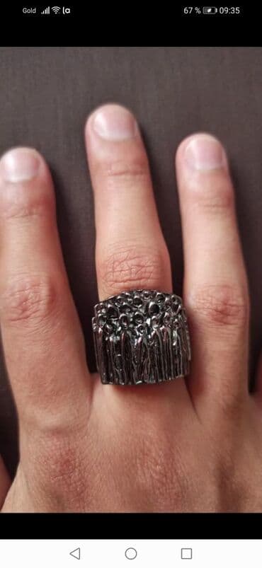 gümüş kişi üzükleri: Мужское кольцо из нержавеющей стали, в готическом стиле — 6