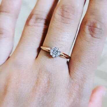 nişan üzükleri: Nişan, Üzük, Çəhrayı qızıl, 585 Əyar, Brilyant, 0-0.25 Karat — 1