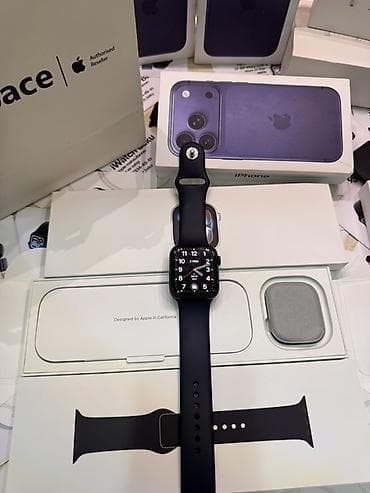 apple watch 7 45mm: Smart saat, Apple, Suya davamlı, rəng - Qara — 2