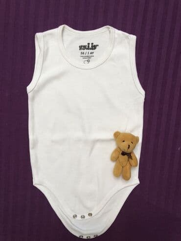 bej bodilər (pudra rəng bodilər): Bodi, Uniseks, 0 - 3 ay — 1