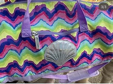 volt canta: Rəngarəng naxışlı uşaq/yeniyetmə duffel çantası - Dizayn: dalğa — 3