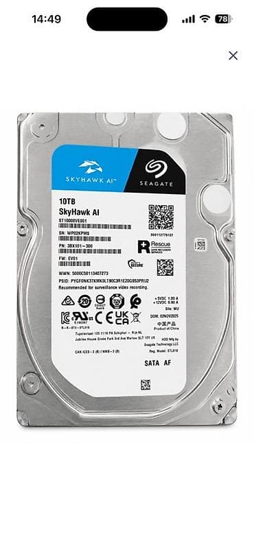 Daxili Sərt disk (HDD) Seagate, > 8 TB, 3.5", Yeni