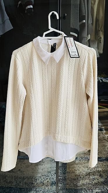 Tel:099-597-75-75 Qadın sviteri – köynək yaxalıqlı dizayn - Rəng