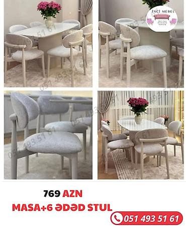 sdollar: Qonaq otağı üçün, Yeni, Açılmayan, Oval masa, 6 stul — 1