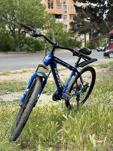 velsabet: Mavi rəngli dağ velosipedi - Brend yazıları: “adidas”, “ad — 2