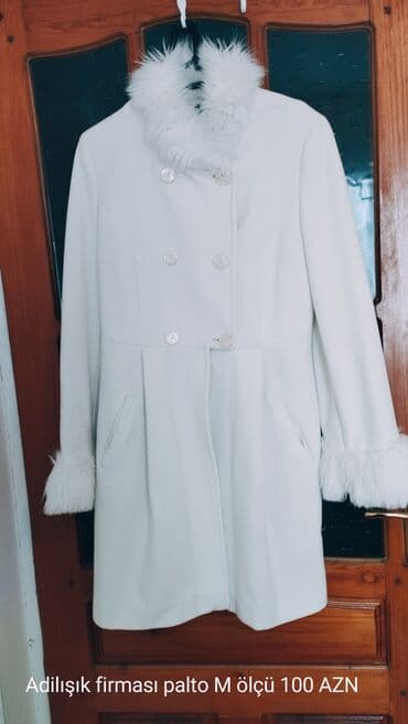 qadin kurtkalari 2024: Palto, M, rəng - Ağ — 3