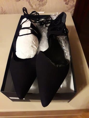 massimo dutti azərbaycan: Tuflilər, Ölçü: 39, rəng - Qara, Yeni — 4