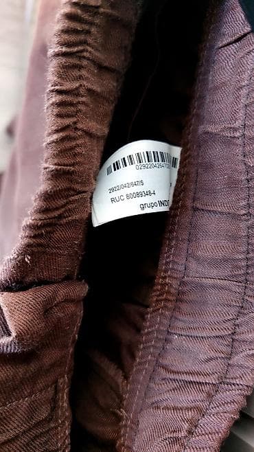 kətan şalvar qadın: Şalvar, Zara, S, rəng - Qəhvəyi — 4