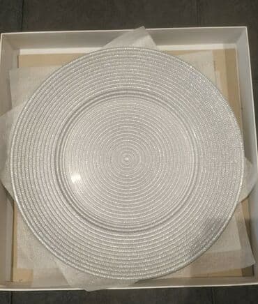 vesiqe qablari: Обеденный набор, цвет - Серебристый, Стекло, 6 персон, Германия — 3