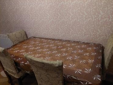 oturacaq stullar: Qonaq otağı üçün, Açılmayan, Dördbucaq masa, 4 stul — 2