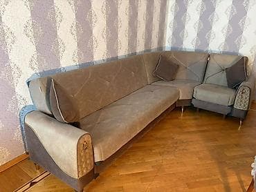 kündür: Künc divan, İşlənmiş, Açılan, Vеlur parça, Çatdırılma yoxdur — 4