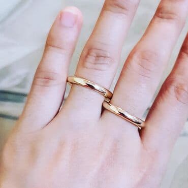 золотые комплекты с бриллиантами в баку: Альянс, Кольцо, Желтое золото, 585 проба, Без камня — 1