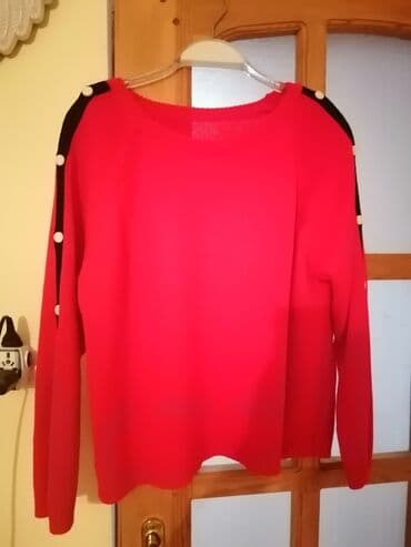 qadın cemperləri: Qırmızı jaket. Qolları düyməli — 1