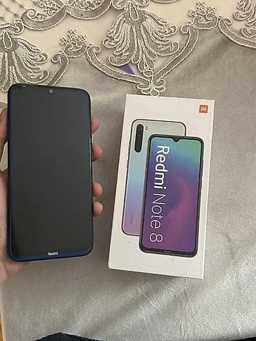 telefon mini: Xiaomi Redmi Note 8 – mavi rəng - Model: Redmi Note 8 (qutusu ilə) - — 3