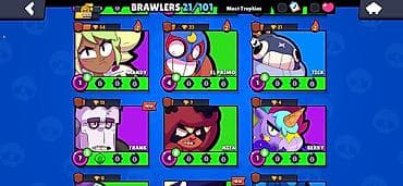 ps3 kirayə: Brawl Stars oyun hesabı - Kupa: 1065 - Brawl Pass səviyyəsi: 15 - — 6