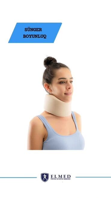 Tibbi geyim: Məhsul: Süngər Boyunluq – ELMED (Protez və Ortez Mərkəzi) - Boyun — 1