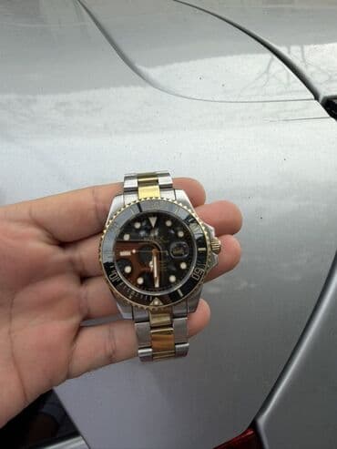 kəsilmiş qol şəkilləri: İşlənmiş, Qol saatı, Rolex, rəng - Qara — 4