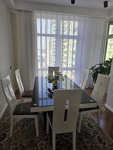 suse stol: Dördbucaq masa, 6 stul — 2