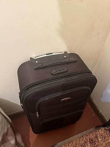 camadan: Tekərli səyahət çamadanı - Rəng: tünd qara - Korpus: möhkəm tekstil — 2