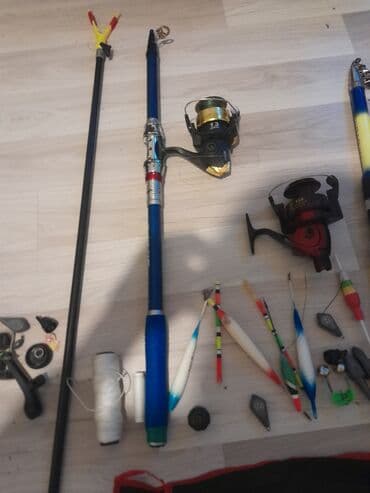 teleskopik nərdivan: Balıqçılıq dəsti Tərkib: - Teleskopik balıqçılıq çubuğu (üzərində — 8