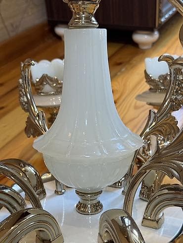 ventilator lustra: Çılçıraq, 8 lampa, Metal — 6