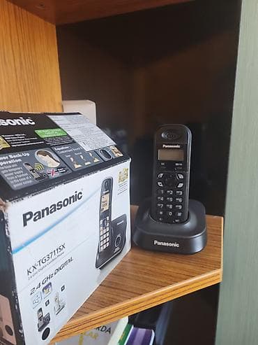 33w adapter: Panasonic KX-TG3711SX simsiz ev/ofis telefonu Telefon təzədir — 2