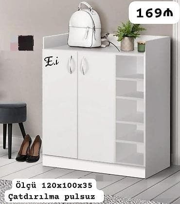 dolab 100: 2 qapılı, Ağ, Açılan, Düz dolab — 1