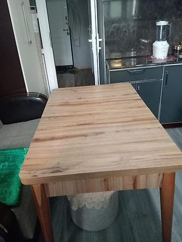 makeup masası: Açılan mətbəx/otaq masası - Material: Ağac teksturalı MDF/laminat — 3