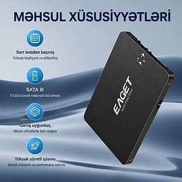 mac pro: EAGET Solid State Drive (SSD) - SATA III interfeysli, 6 Gb/s sürətli — 1