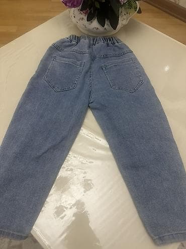 2 ci el donlar: Uşaq cins şalvarı - Rəng: klassik açıq mavi denim - Ölçü: 120 — 2