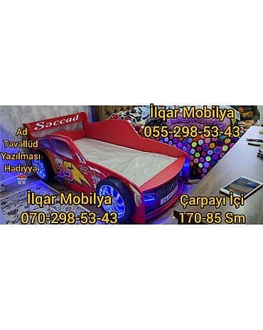 Детская мебель: Новый, На заказ, Кровать-машина, Без матраса, Без выдвижных ящиков — 2