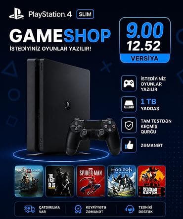 PlayStation 4 Slim oyun konsolu – 1 TB yaddaşla Xüsusiyyətlər: - lalafo.az -da PlayStation 4 Slim oyun konsolu – 1 TB yaddaşla Xüsusiyyətlər: -