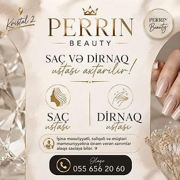 barmen komekcisi teleb olunur: PERRIN Beauty – saç və dırnaq ustası vakansiyası Məkan: Kristal 2 — 1