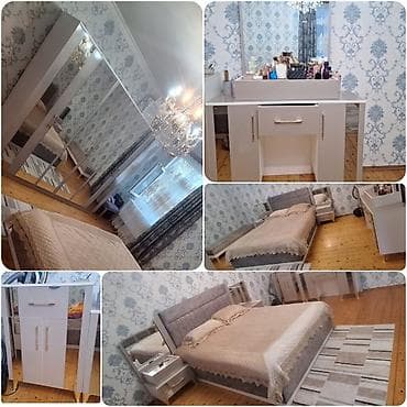 yataq desdi: İkinəfərlik çarpayı, Termo, Dolab, 2 tumba, İşlənmiş — 1