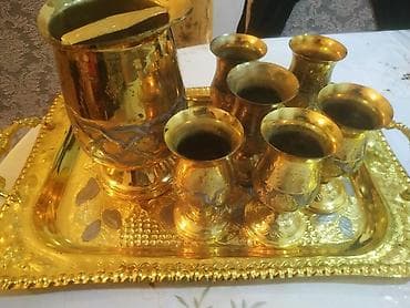 Qızılı rəngli süfrə dəsti – 1 ədəd sürahi, 6 ədəd qədəh və saplı lalafo.az -da Qızılı rəngli süfrə dəsti – 1 ədəd sürahi, 6 ədəd qədəh və saplı