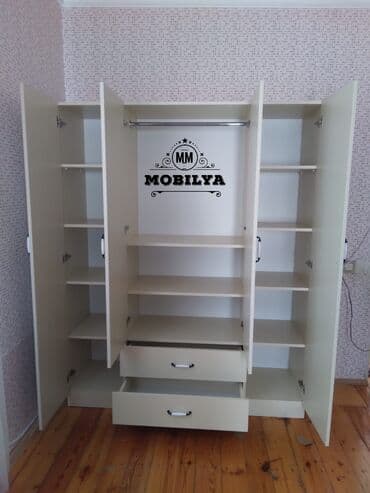 vitrin dolab: Yeni, Açılan, 4 qapılı Düz dolab, Qarderob, paltar dolabı, Azərbaycan — 2