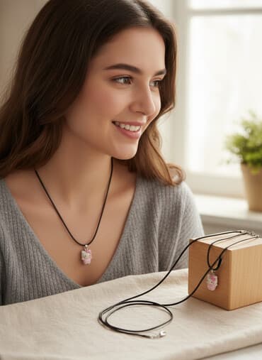 Məhsul: Uşaq kolyesi – pişik fiqurlu asqılı 90qəp Təsvir: - Qara iplə