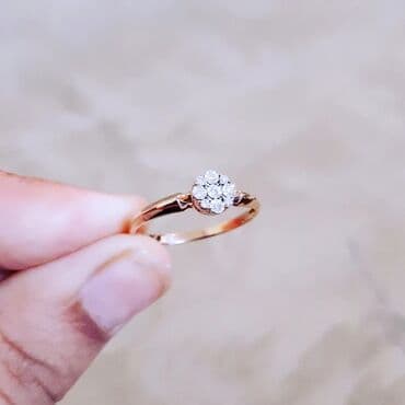 nişan üzükleri: Nişan, Üzük, Çəhrayı qızıl, 585 Əyar, Brilyant, 0-0.25 Karat — 3