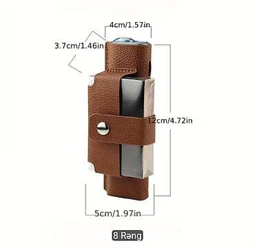 iqos stick: IQOS üçün çoxfunksiyalı dəri örtük/çantacıq - Material: teksturalı — 3
