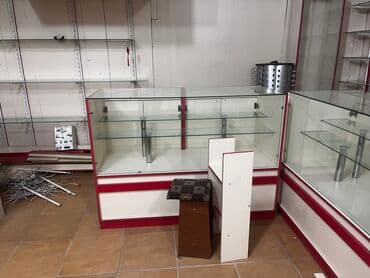 künc rəf: Mağaza üçün vitrin və rəf sistemi - Komplekt vitrinlər: şüşə önlü — 4