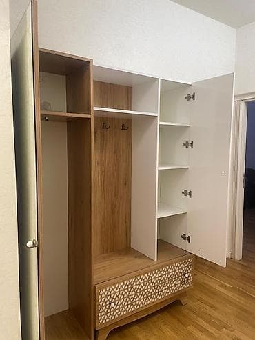 uşaqlar ucun isvec divarları: İşlənmiş, 3 qapılı, Ağ, Açılan, Düz dolab — 4