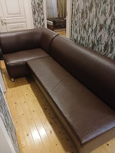 kunc divan: L formalı mətbəx künc divanı. Restavrasiya olunub yenilenib. Yeni eve — 3