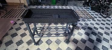 Kabab malları: Metallik manqal və qril kombinasiyası - Material: qalın metaldan — 3