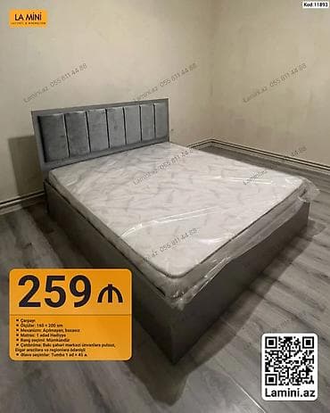 islenmis matras: Məhsul: Çarpayı Kod: 11893 - Ölçülər: 160 x 200 sm - Mexanizm — 1