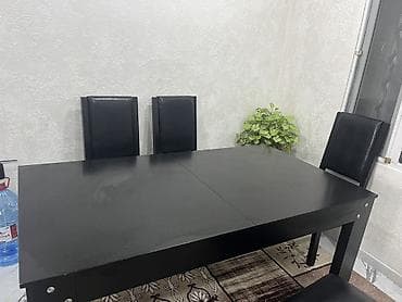 stol stul modelleri: Qonaq otağı üçün, İşlənmiş, Açılan, Dördbucaq masa, 6 stul — 2