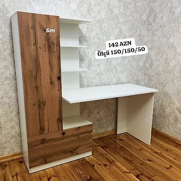 Künc masa, Polkalı, Siyirməli, Teksturalı laminat lalafo.az -da Künc masa, Polkalı, Siyirməli, Teksturalı laminat