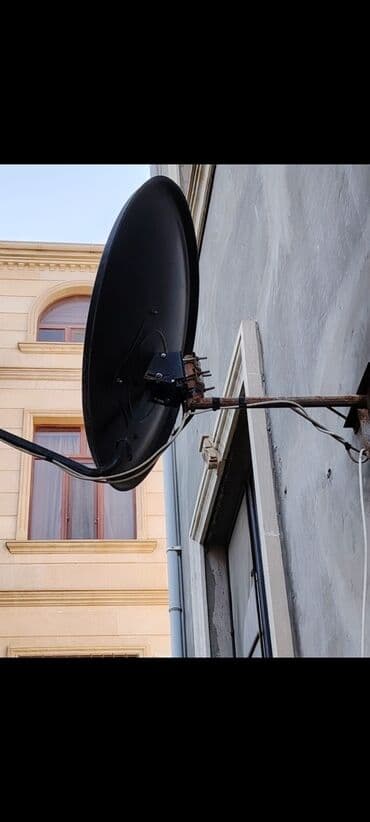 домашняя антенна: Divar montajı üçün nəzərdə tutulmuş qara rəngli ofset peyk antenası — 1