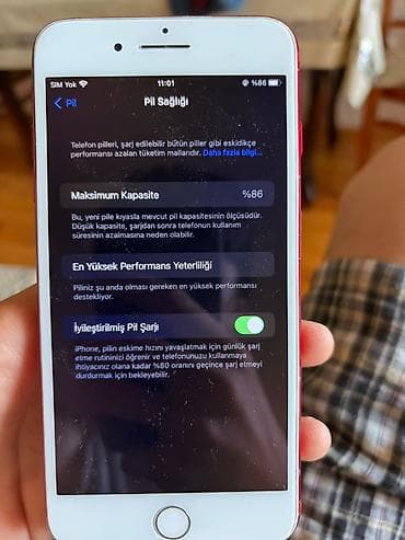 iphone 7 batareya: IPhone 7 Plus, 128 GB, Qırmızı, Barmaq izi — 5