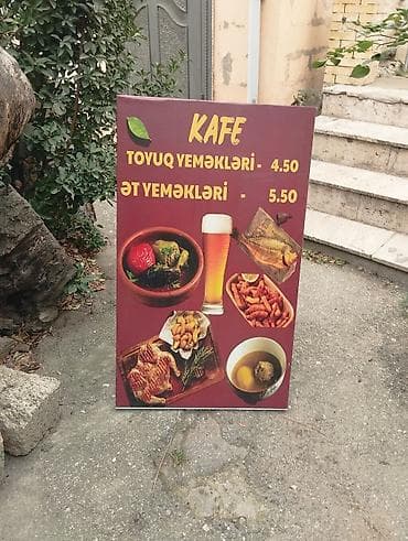 asatrin baliq: Kafe – restopub və digər obyektlər üçün uyğun reklam lövhəsi — 2