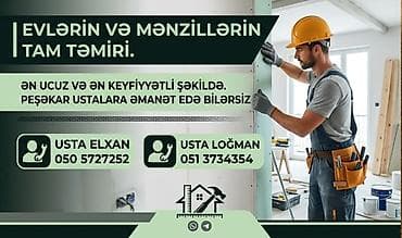Evlərin və mənzillərin tam təmiri xidmətləri - Dizayn və